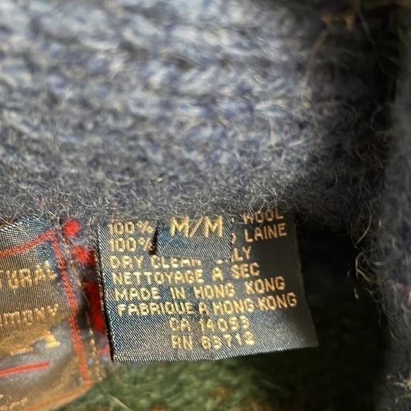 Muskoka Lakes Vintage Shetland Wool Shawl Collar Southwest Sweater /Size Medium - Picture 7 of 12